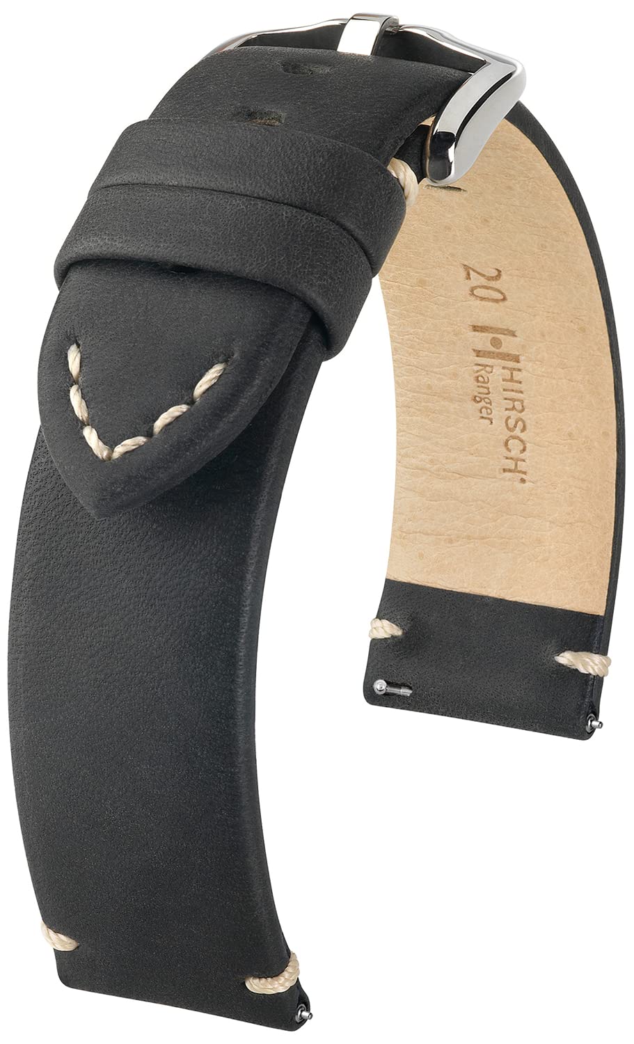 HIRSCH Uhren-Armband Ranger - echtes Kalbs-Leder - klassisch/elegant - für Damen & Herren