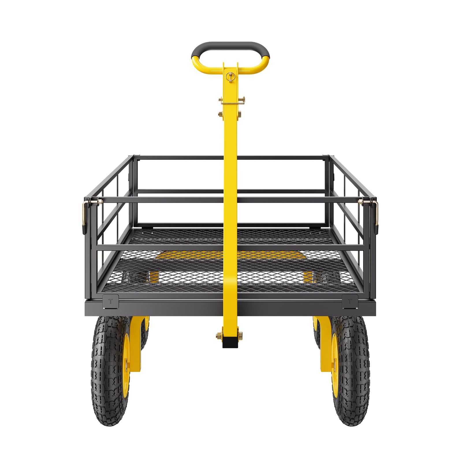 VEVOR Bollerwagen 544,31 kg, Transportwagen, Gartenwagen, Gerätewagen, 2-in-1-Handwagen mit 13-Zoll-All-Terrain-Reifen, abnehmbaren Seitenteilen aus Netzmaterial und um 180° drehbarem Griff