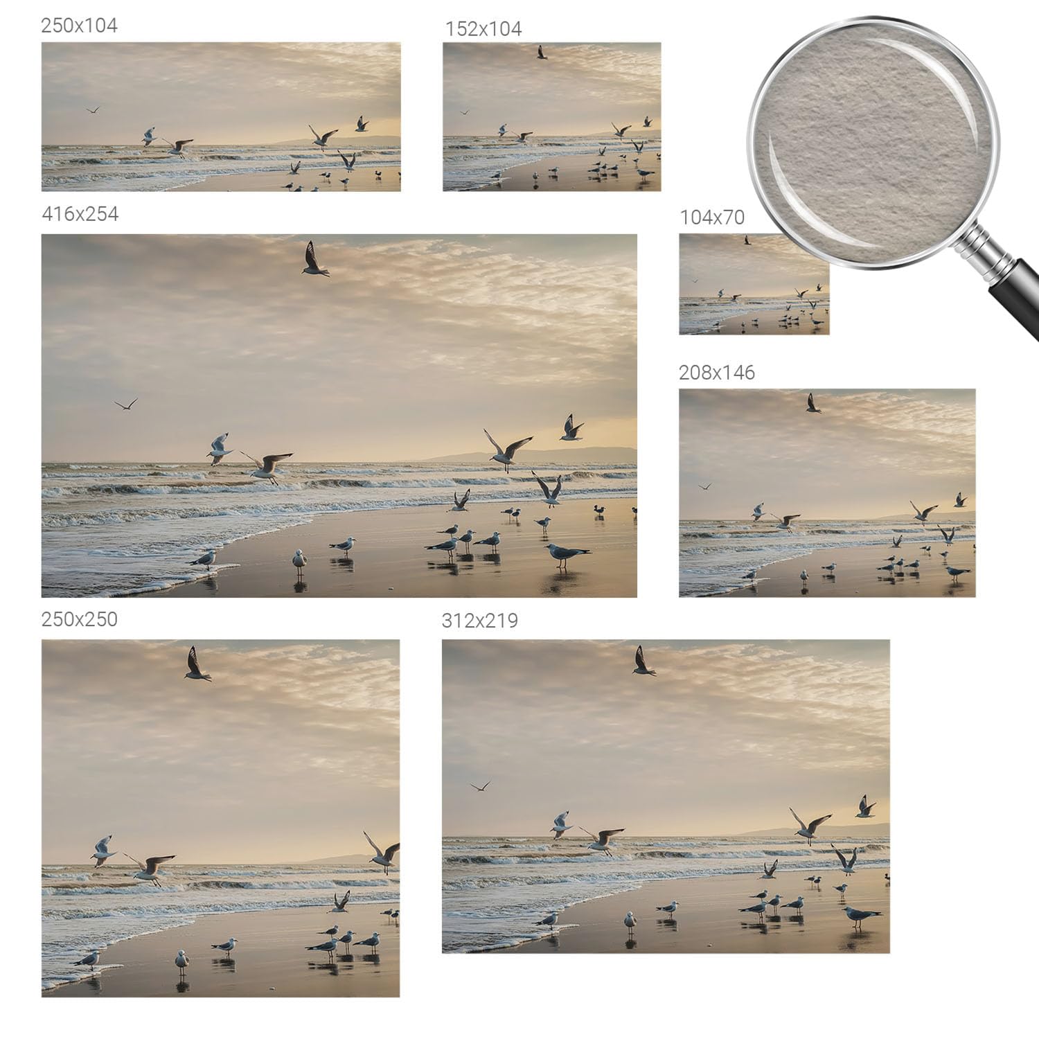 Papel Pintado Textil 416x254 cm Tranquilidad junto al mar