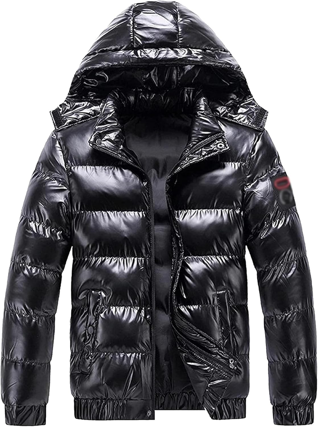 Manteau d'hiver Parker pour Homme Veste Chaude et Brillante à Capuche Coupe-Vent et Neige Veste imperméable et rembourrée en Duvet adaptée au Ski aux Voyages Veste en Duvet