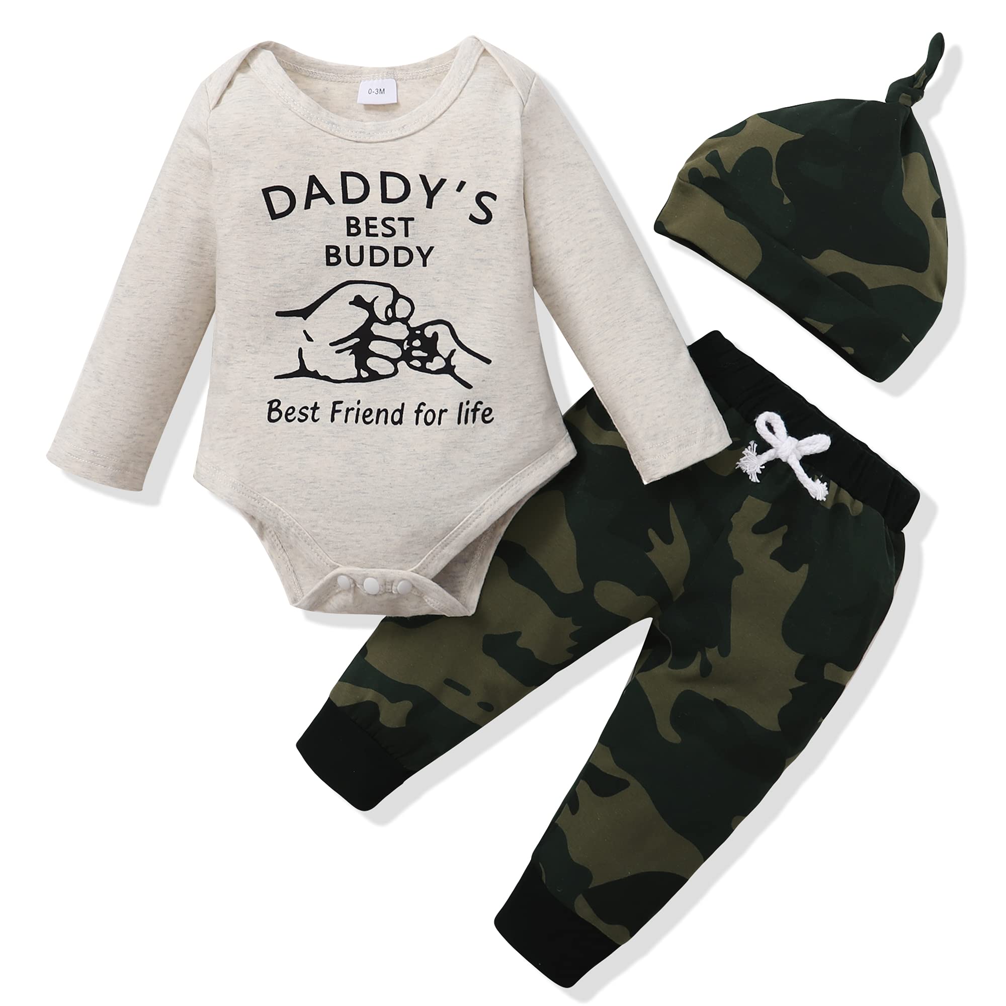 Newborn Baby Boy Clothes Outfits Infant Boy Letter Print Romper Pants Clothing Set