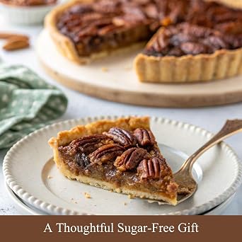 ANDY ANAND CHOCOLATIER Sugar Free Chocolate Pecan Pie - Diabetic Friendly Delight with Real Chocolate, Rich & Decadent, Keto Friendly, Perfect for Guilt Free Celebrations (2.2 lb)