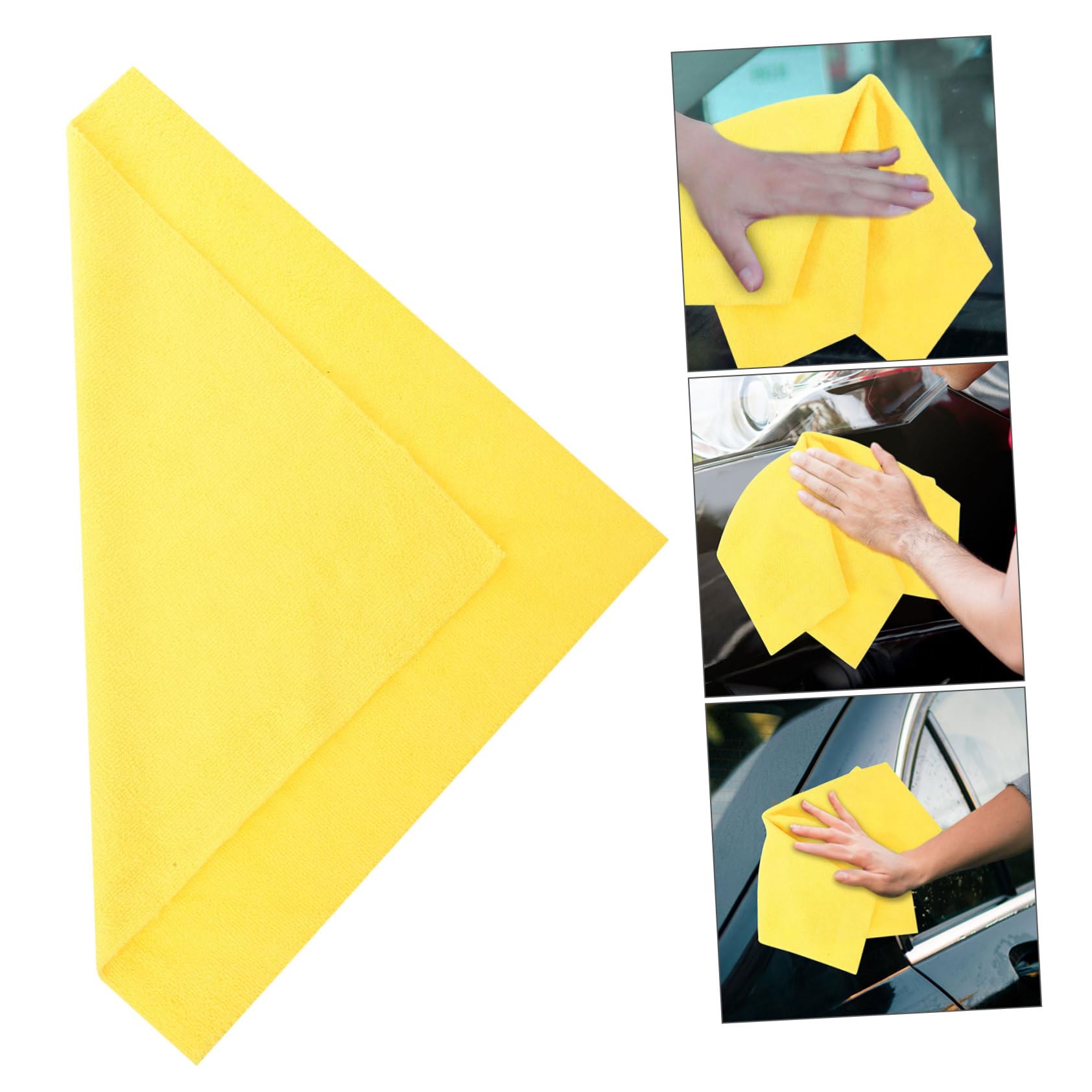 Healeved 4 Sätze Staubtuch Waffeltuch Kühlerreiniger Mikrofaser Schwämme Handtücher Für Die Küche Grüne Geschirrtücher Auto Wiederverwendbare Waschlappen Yellow Superfeine Faser 3 Stück * 4