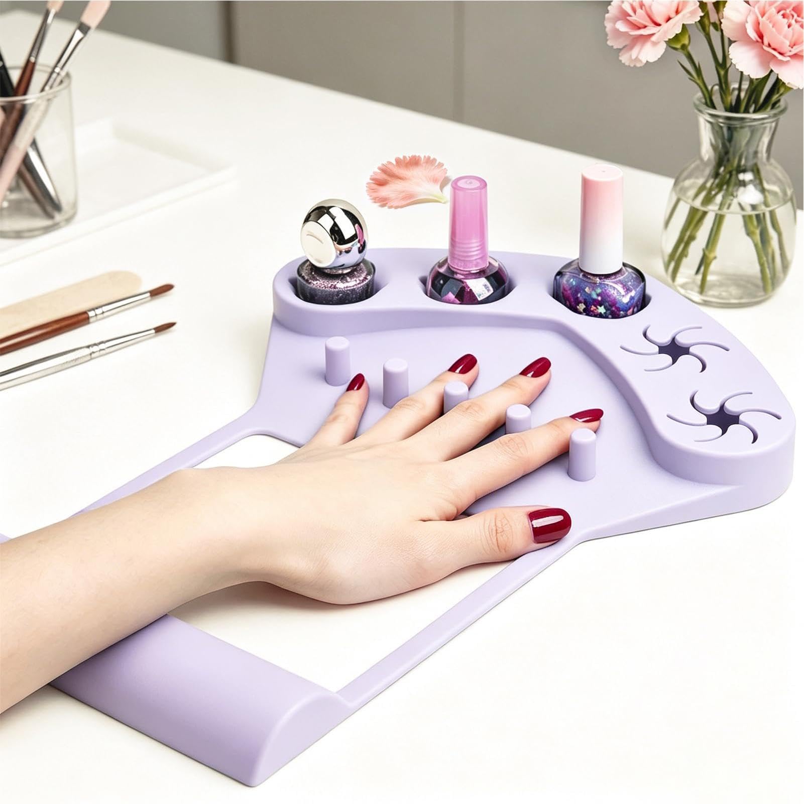 Podpórka pod rękę dla manicure i pedicure Silikonowy Separator Palcowy | Podpórka pod rękę do manicure Do dekoracji, ćwiczeń, akcesoriów, pedicure, salonu, domu, stołu, sztuki i