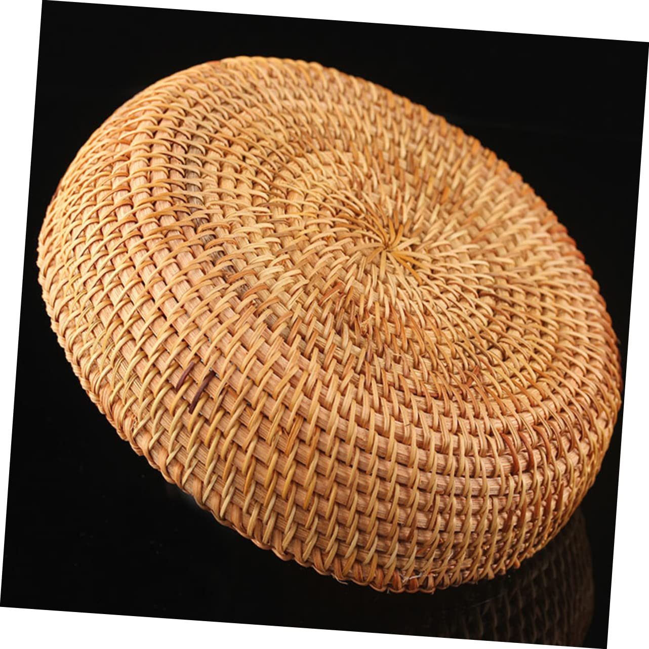 Cabilock 3piezas Cesta De Ratan Tejida Redonda Para Almacenamiento De Alimentos Organizador De Frutas y Aperitivos Decoración Natural Para Hogar y Picnic