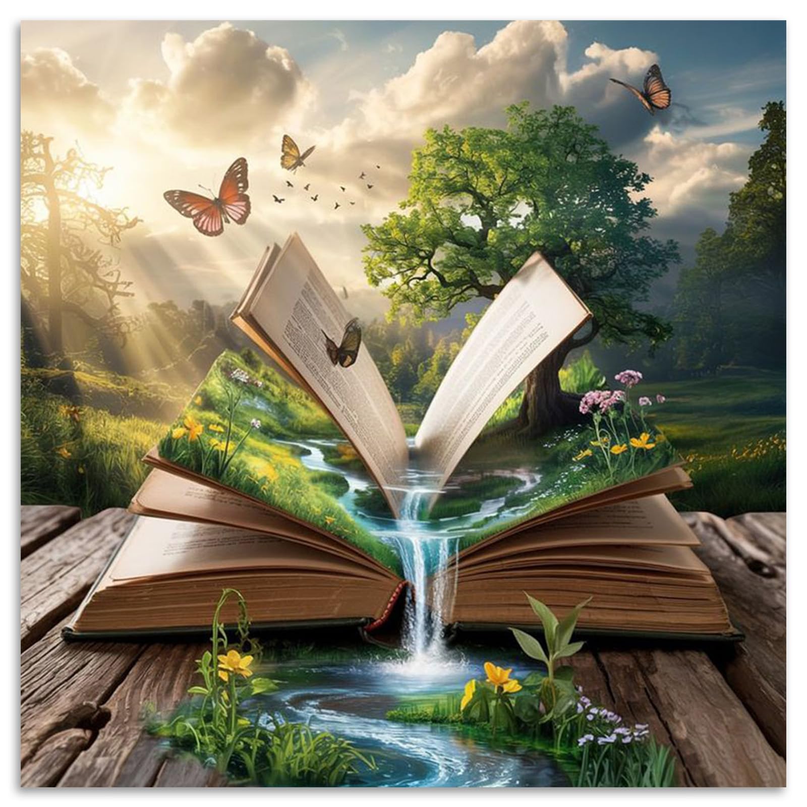 Magic Book Diamond Art Kits Adults Beginners 14x14 inch, DIY Craft Gift