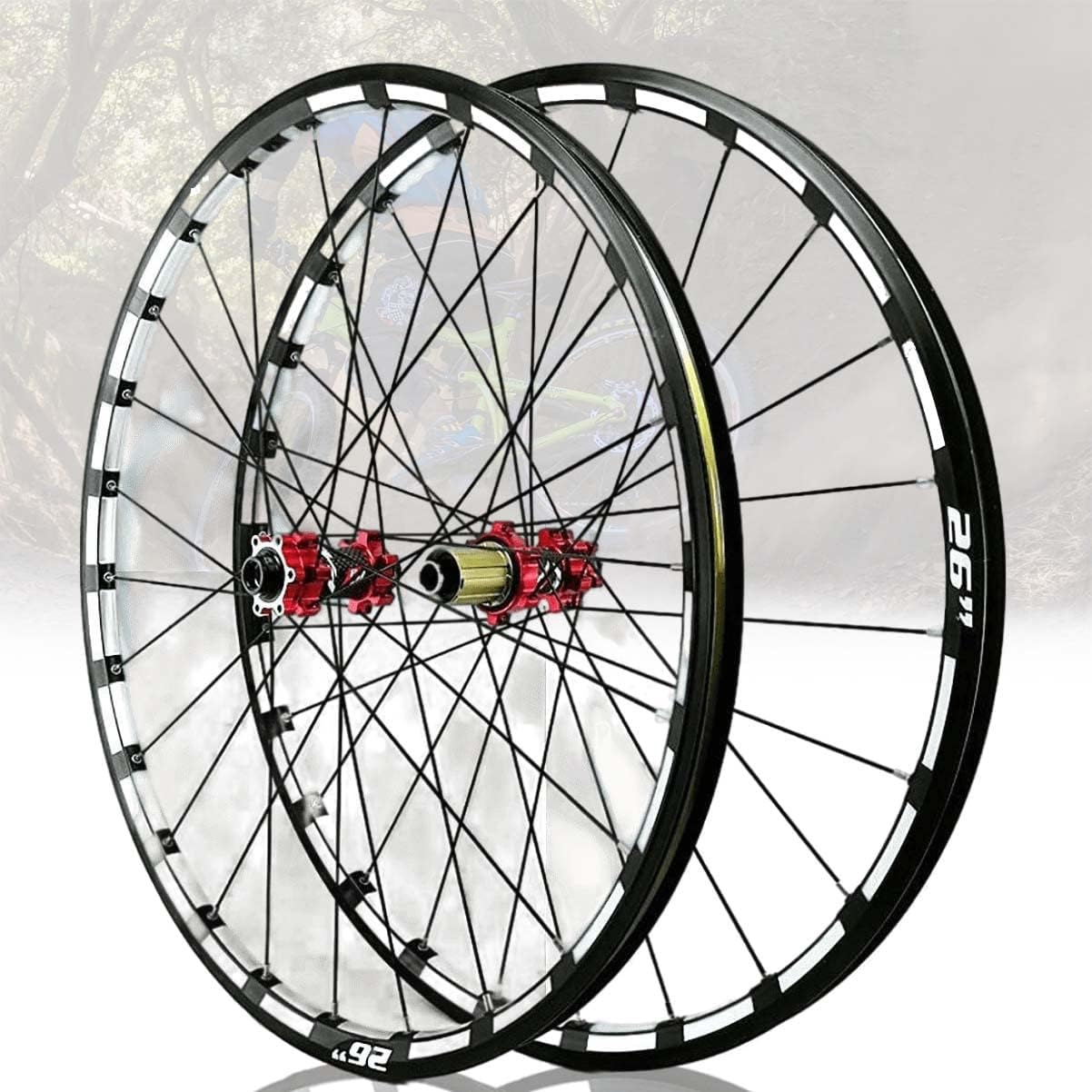 Asiacreate Thru Axle Bike Wheelset 26'' 27.5'' 29