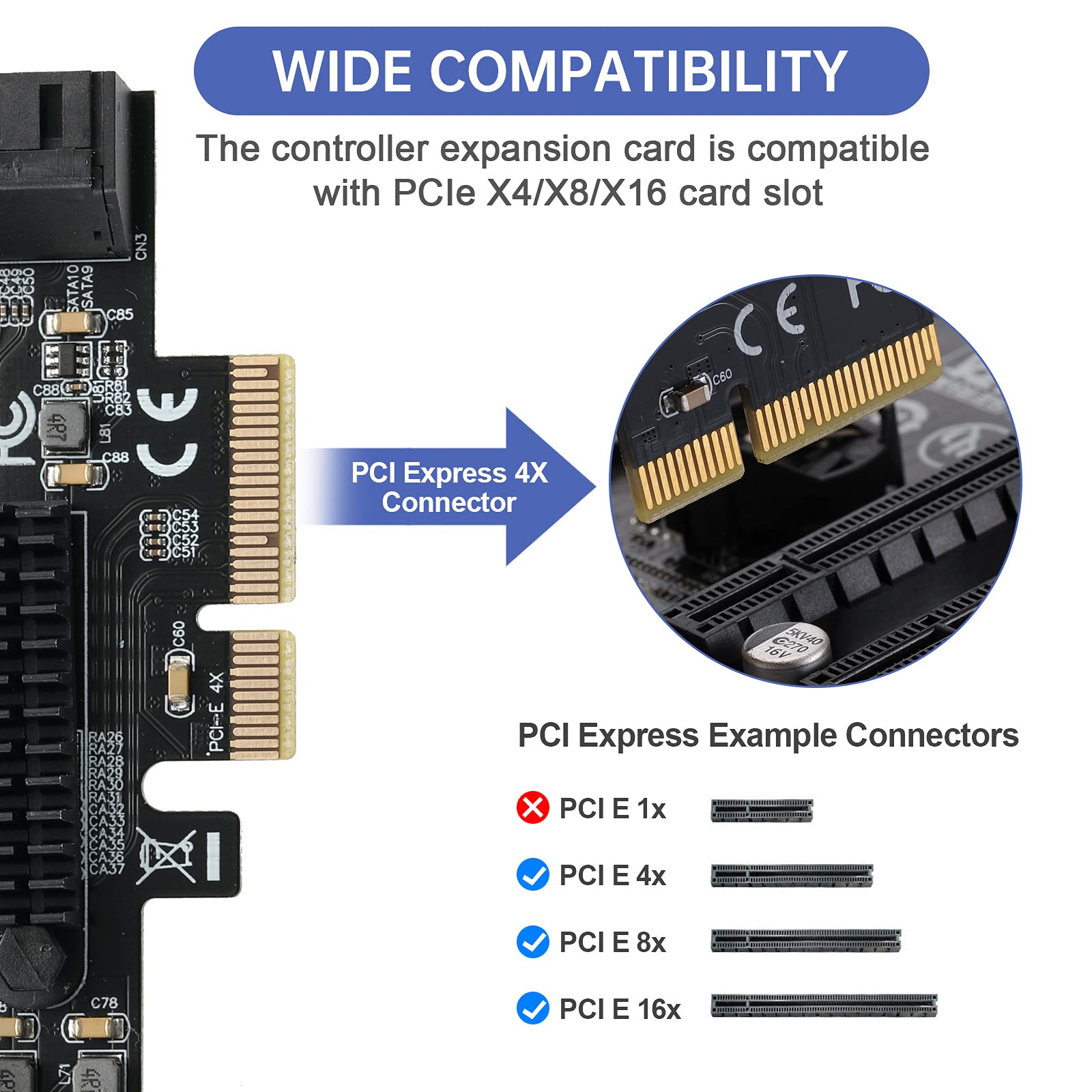 10 Port PCIE to SATA 3.0 Card - Expand Storage! -4