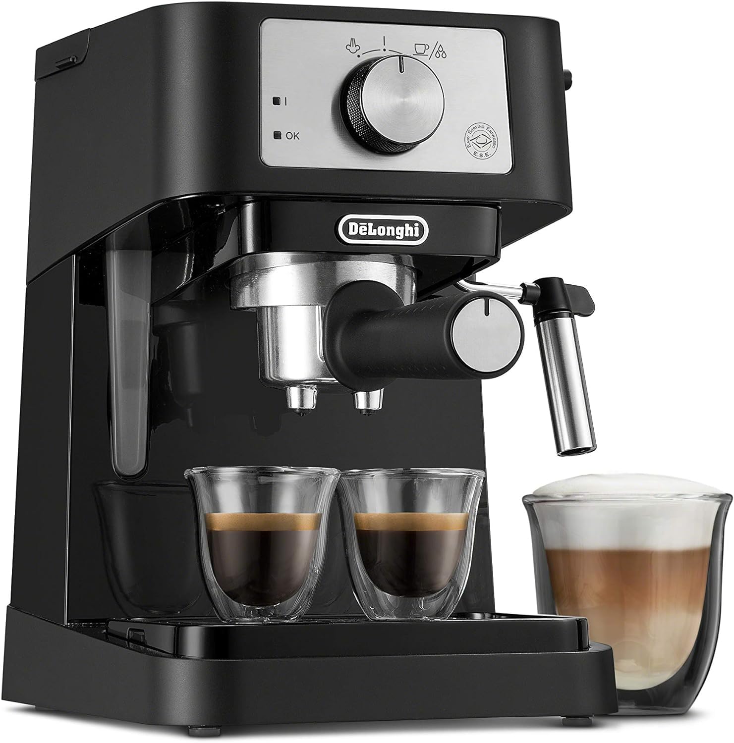 De'Longhi Stilosa Compact Manual Espresso Machine, Milk Frother
