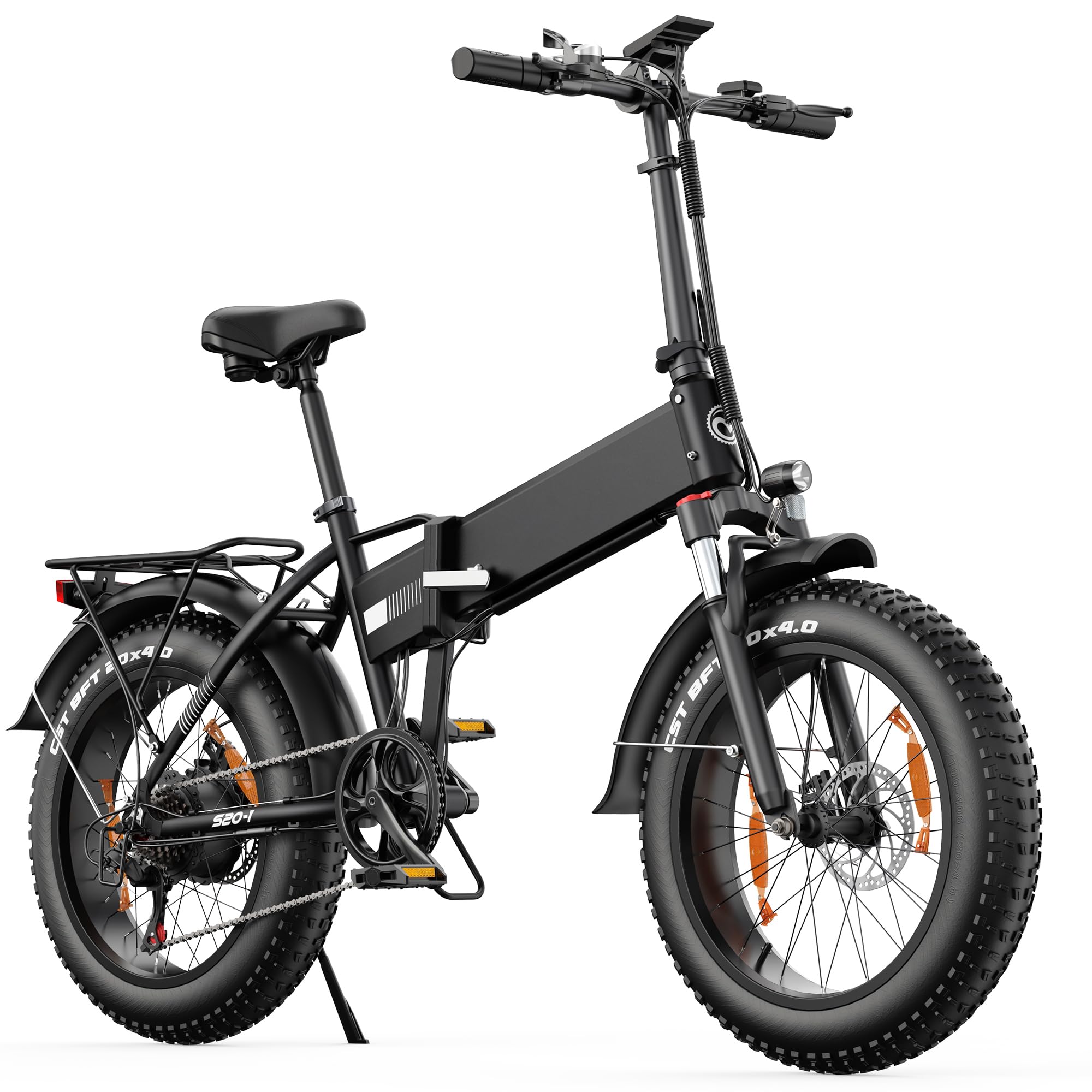 Bici Elettrica, 20" × 4.0" Fat Tire Bici Elettrica Pieghevole | 48V 624Wh Batteria Rimovibile, 250W Motore, Autonomia di 120 km, Doppia Sospensione, 7 Velocità E-Bike da per Ogni Terreno