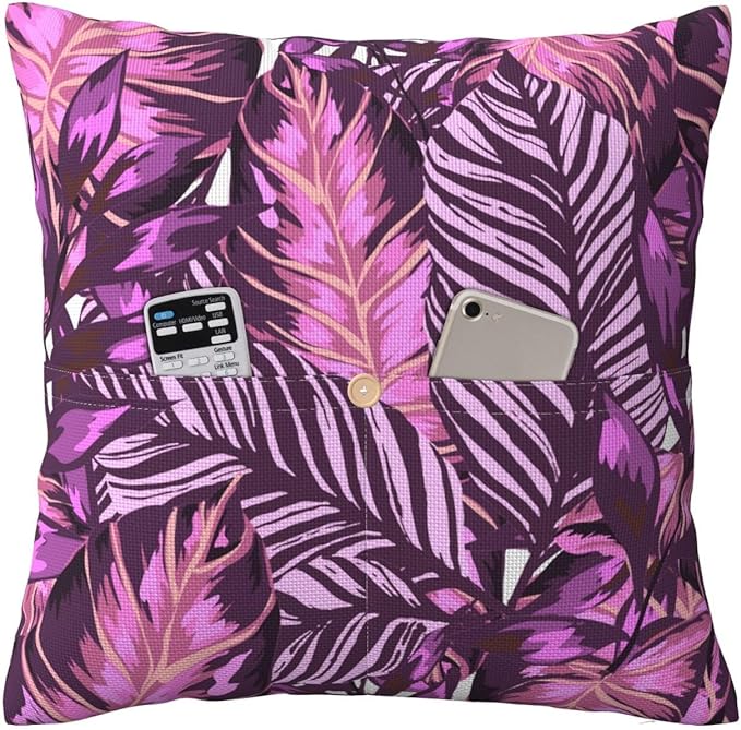 Mxllnbf Palm Watercolor Throw Pillow Covers, 20 X 20 Inch