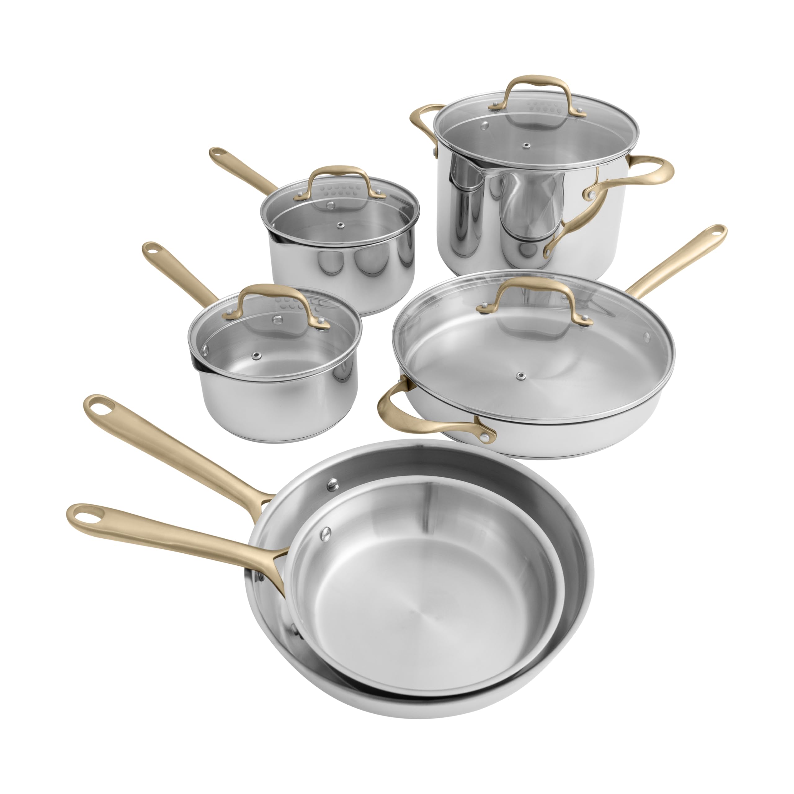 Amazon.com: ZLINE 10-Piece Non-Toxic Stainless Steel Cookware Set