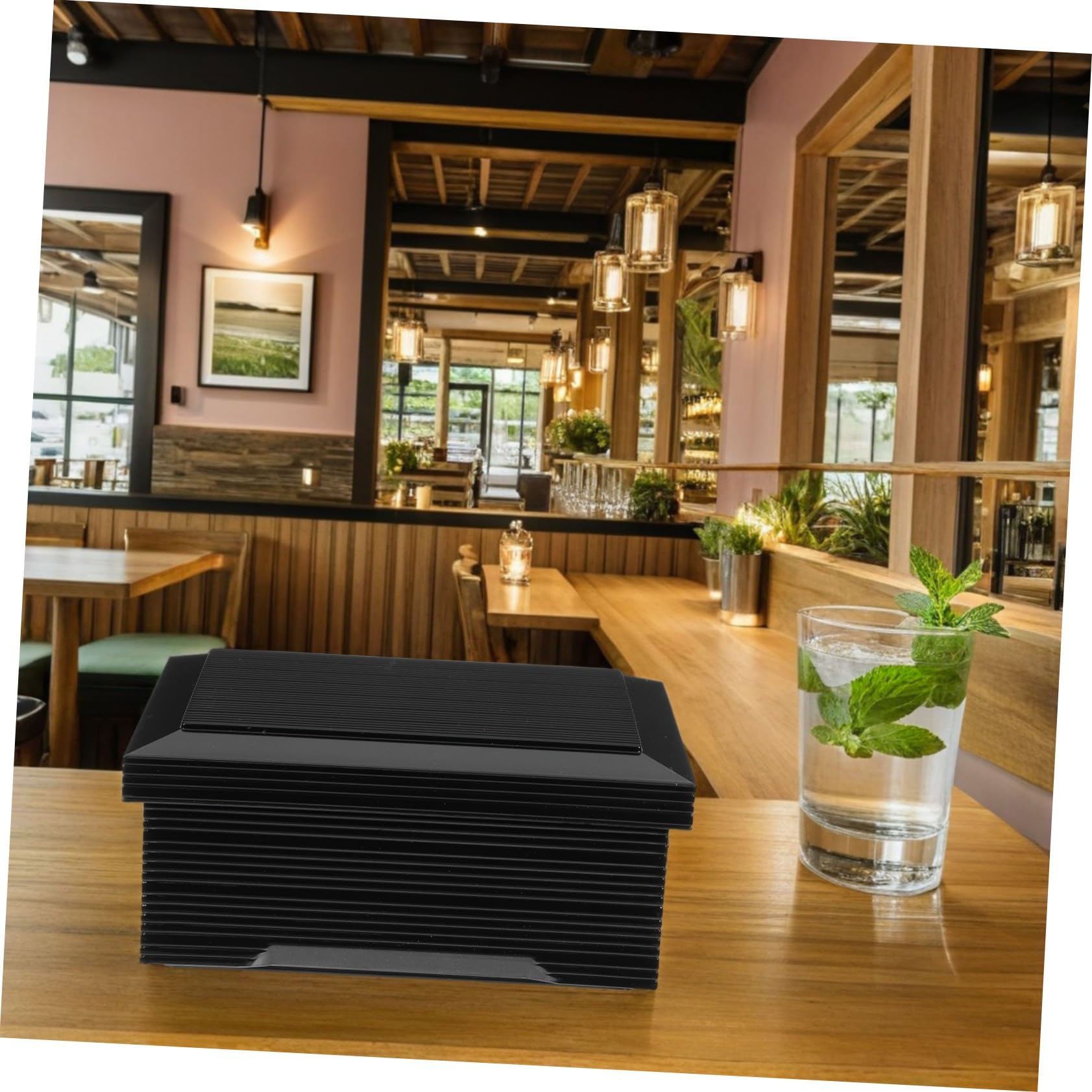 Boîte Bento Japonaise Rectangulaire Étanche avec Couvercle Design Rayé et Finition Lunchbox Sushi Compacte et Légère pour Maison Bureau ou Pique-