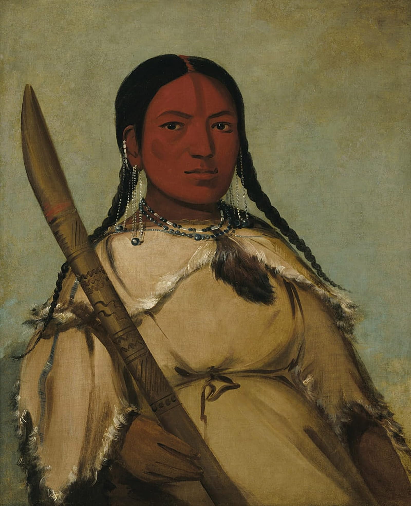 POSTERIIk Vintage Art Print Images Pictures Print That Creeps Wife of Pigeon's Egg Head by George Catlin Modern Colour Posters for Office Home Decor 60x90cm