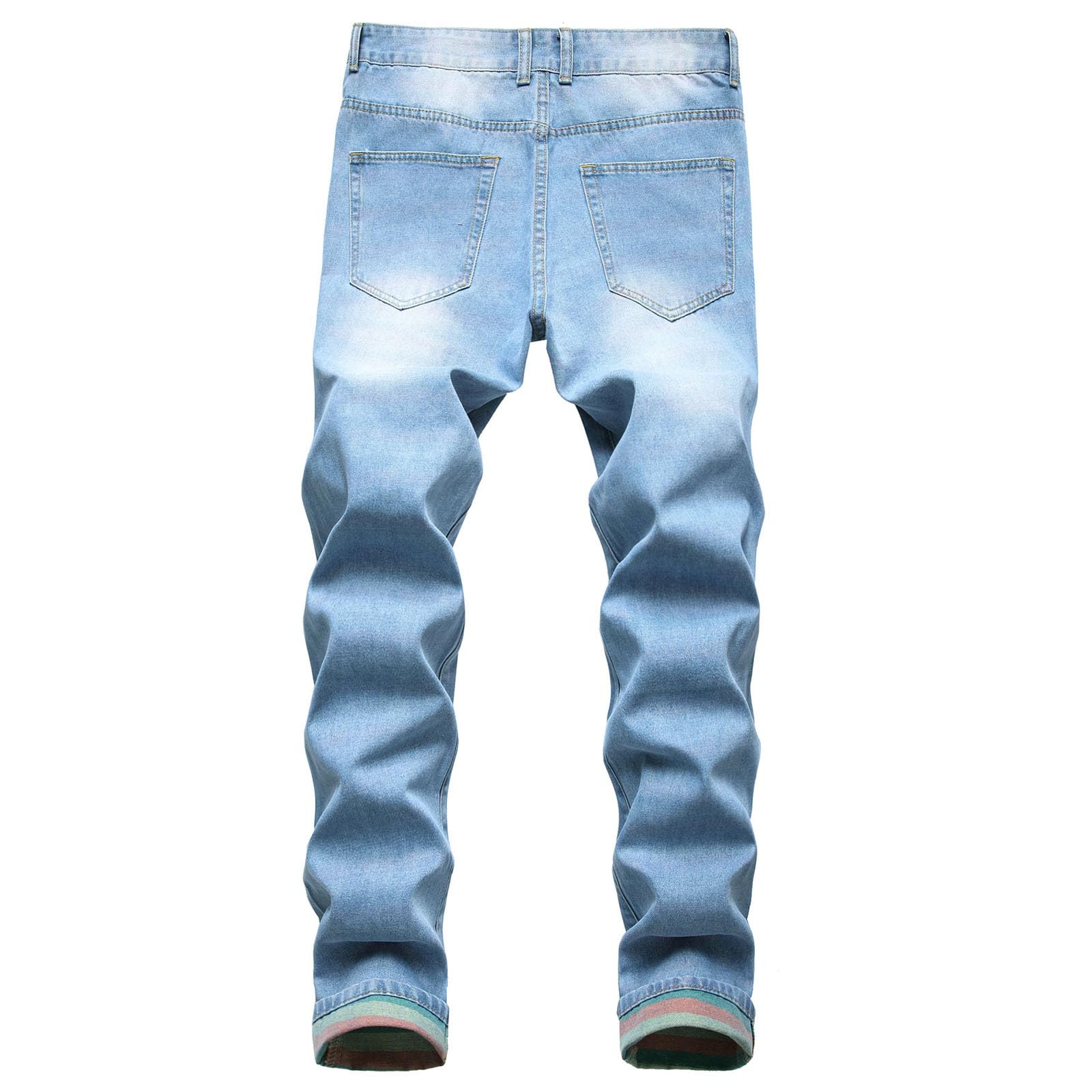 Genérico Pantalones De Mezclilla Ajustados para Hombre Pantalones De Chándal para Hombre Estilo Casual Ajuste Regular Cómodos Uso Diario Vaqueros Corte Ajustado Prenda Deportiva Pantalón Chándal