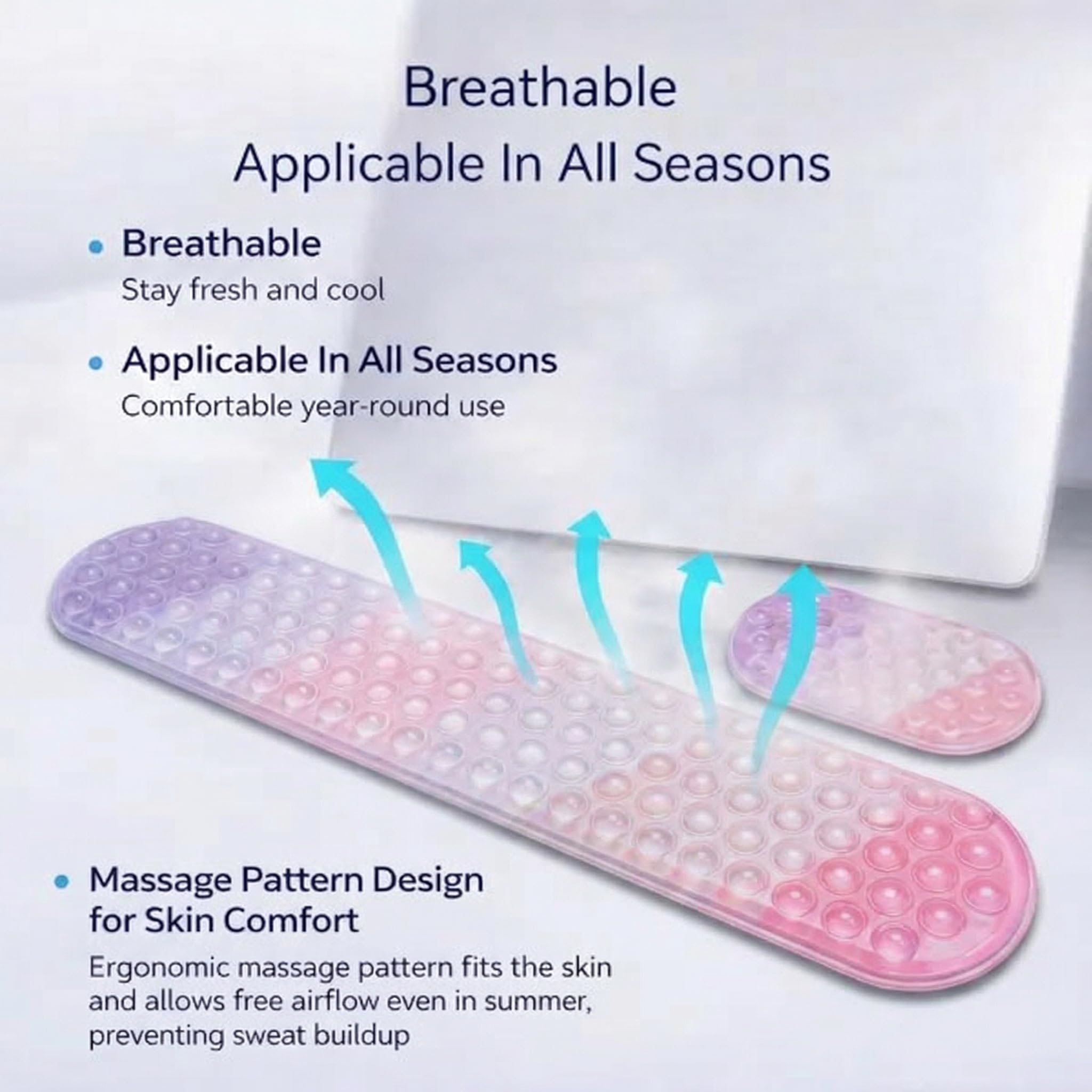 Joli repose-poignet ergonomique en gel pour le bureau et les jeux, soutien pour soulager la fatigue du poignet, coussinet en gel antidérapant pour un confort de frappe tout au long de la journée, ne