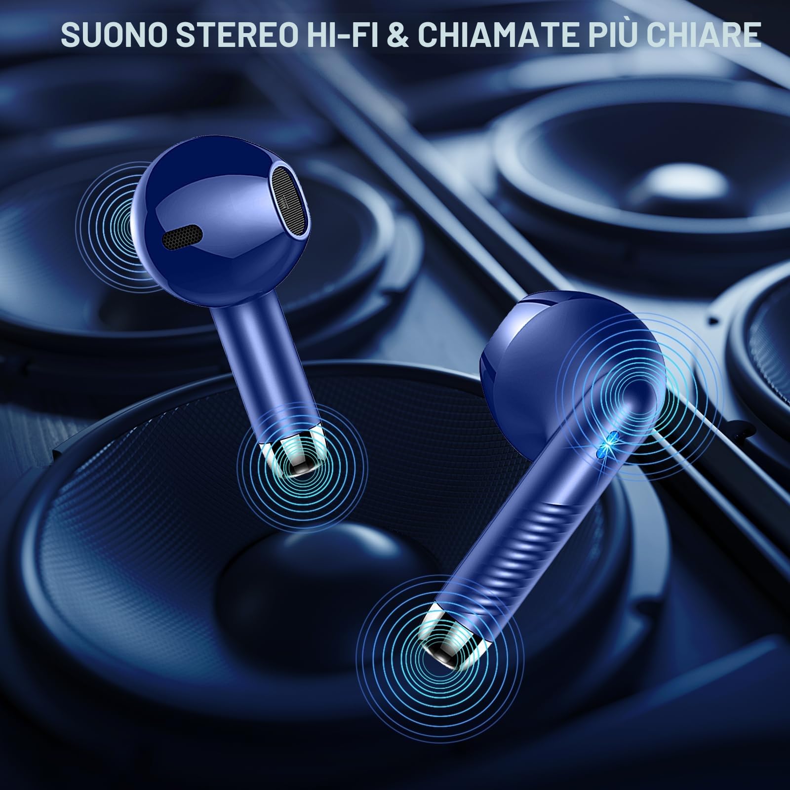 Cuffie Bluetooth Auricolari Bluetooth 5.4, Cuffie Wireless con 4 ENC Cancellazione Rumore Mic, Cuffie in Ear 40 Ore di Riproduzione, Cuffie Senza Filo HiFi Stereo IP7 Impermeabili per iOS & Android