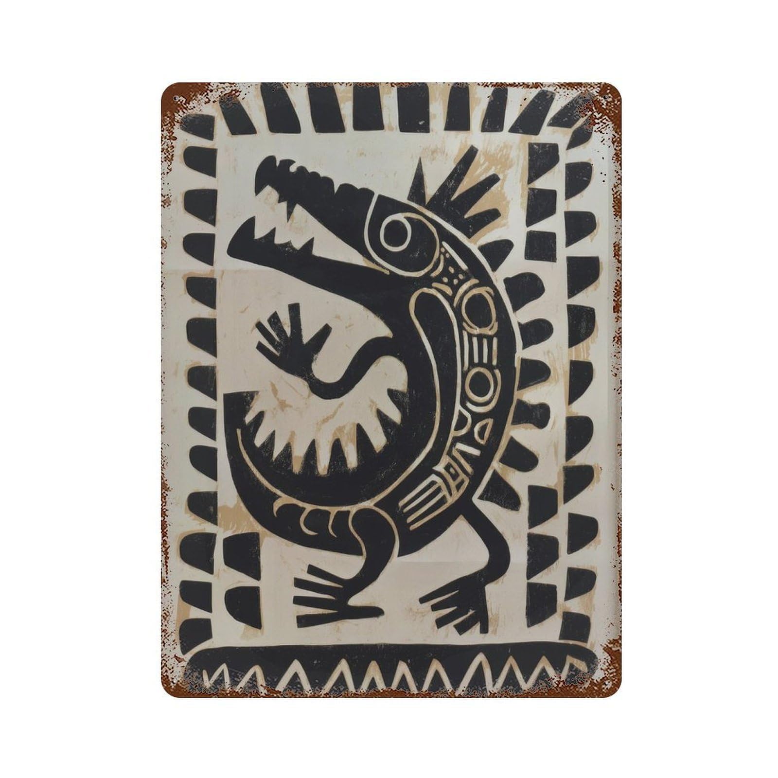 xiaoxiaoshen Traditional Mexican Crocodile Wall Decor Art Metal Tin Poster Modern Home Decor Art Home Bar Shop Decorations Vintage Sign 40x30cm