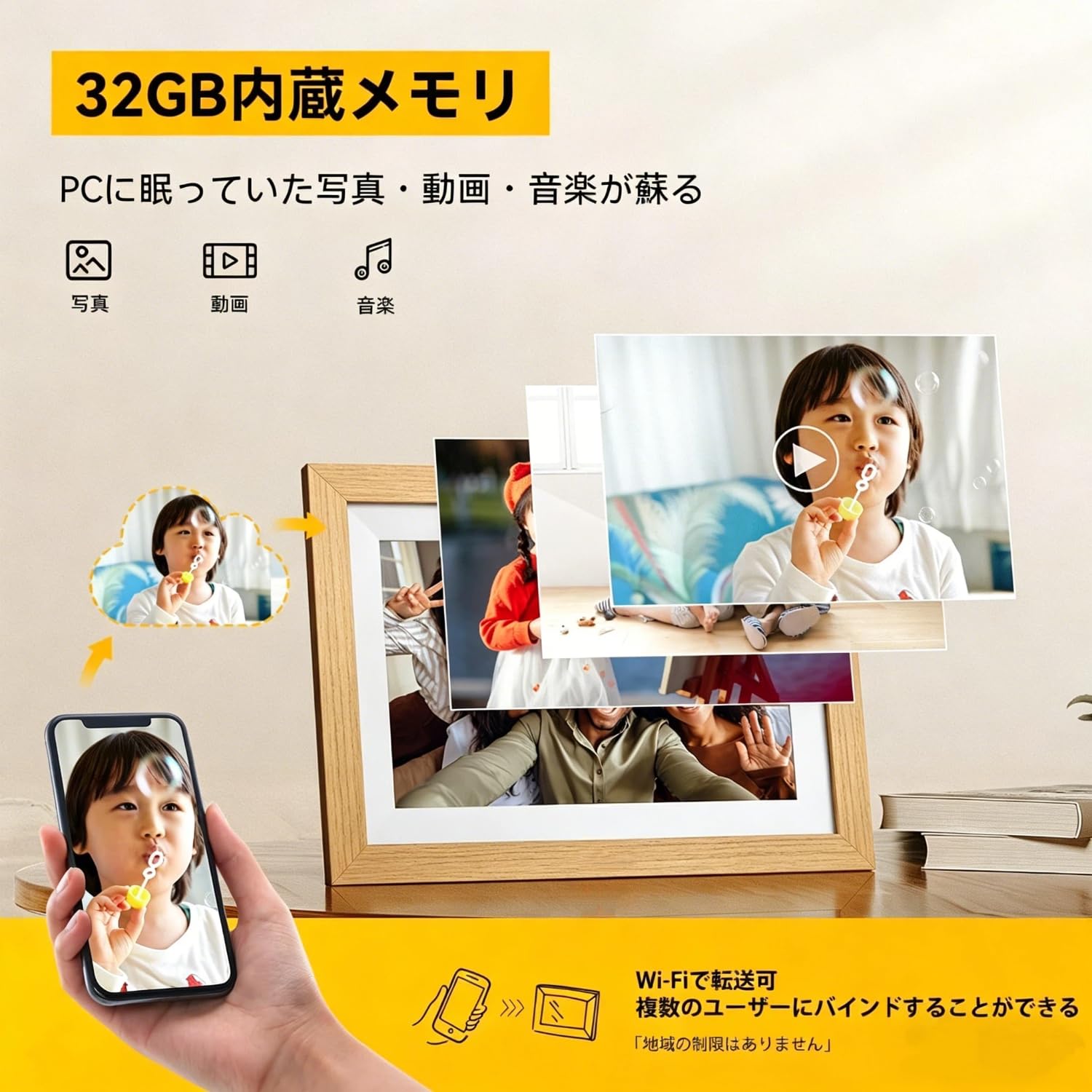 KODAK 32GB Wifi デジタルフォトフレーム 10インチ 写真 動画 Amazon | KODAK Wifiデジタルフォトフレーム【超鮮明画質 思い出の写真