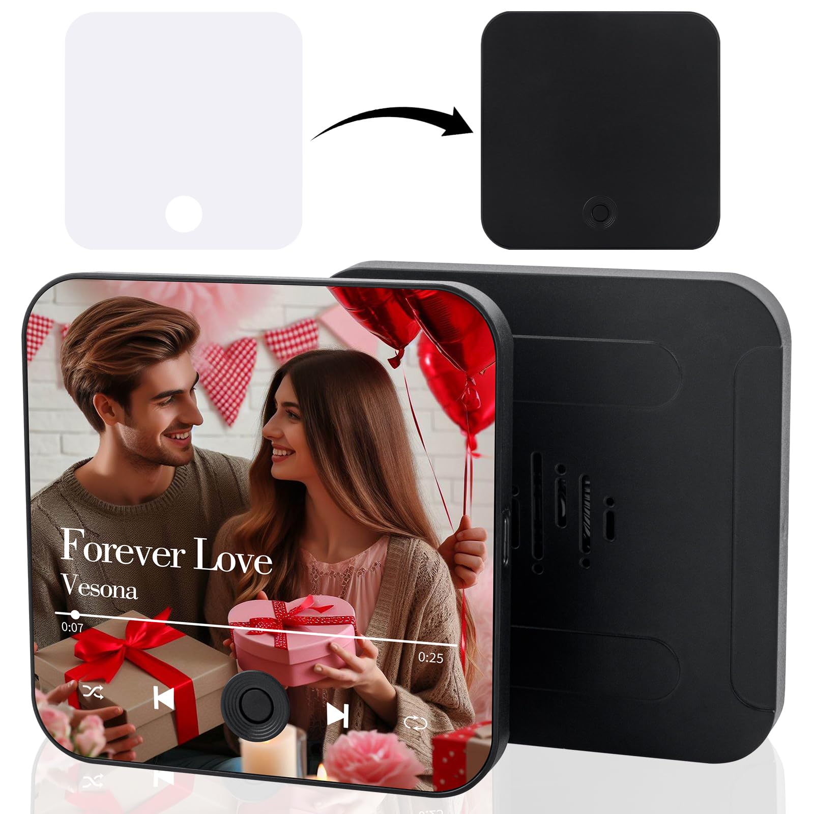 Sublimation Music Fridge Magnet Blank-Personalized Music Fridge Magnets,Print Any Photo You Like,Home Decor Gifts Can Play Music for Couples and Music
