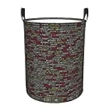 Programmer Programming Code Print Circular Protable Storage Bin Organizer Round Basket For Laundry Hamper With Handles Bedroom Clothes