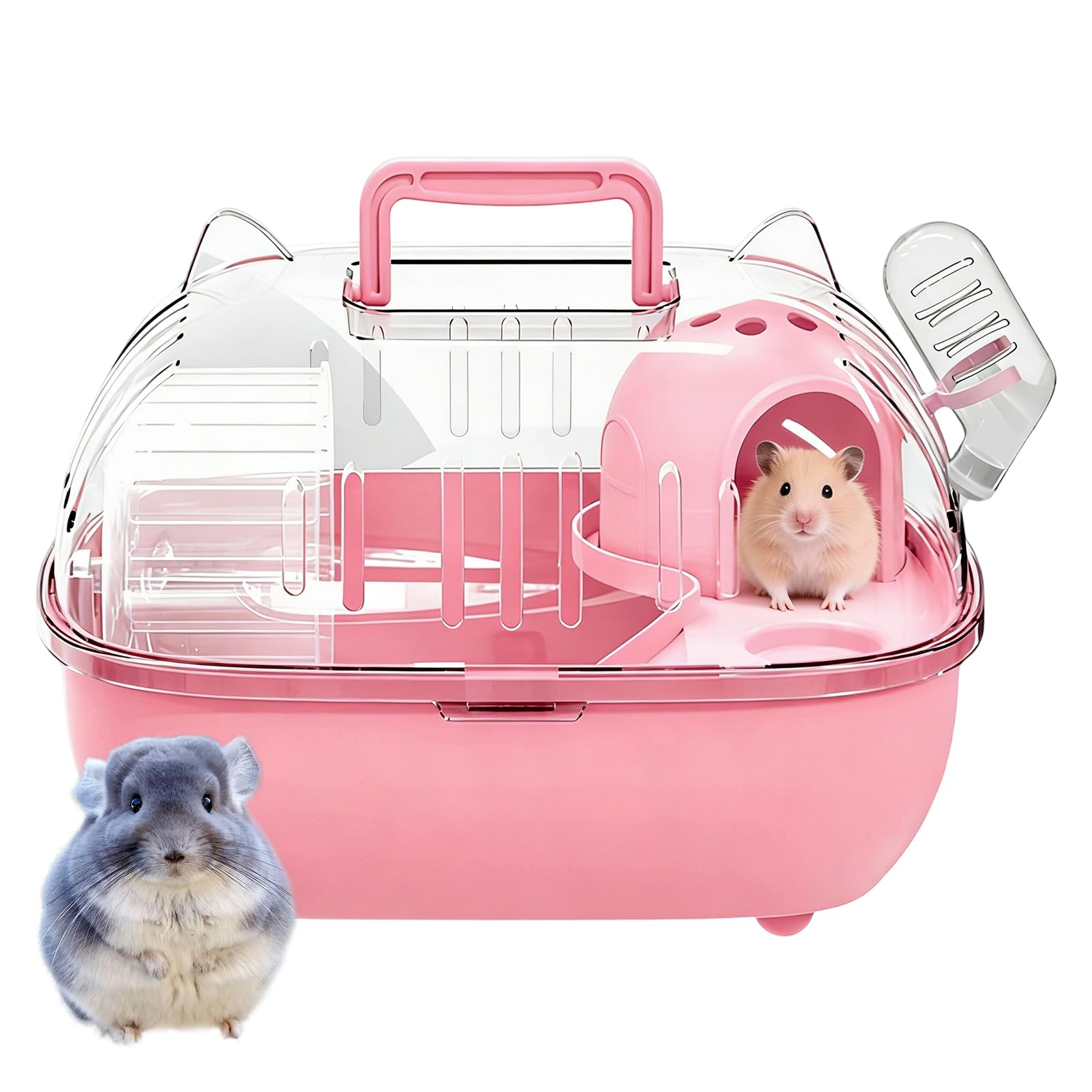 Hamster Carrier Cage, Small Hamster Travel Cage, Portable Small Animal Carrying Case, Or Rodents Lizards Outing Short Trip Car Picnic Farm