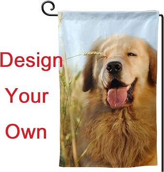 Personalized Garden Flag - Home Decorative Welcome Outdoor Flag DIY Custom Garden Flag with Picture Yard Decoration - 12 x 18 Double Sided Add Your Photo Text Name