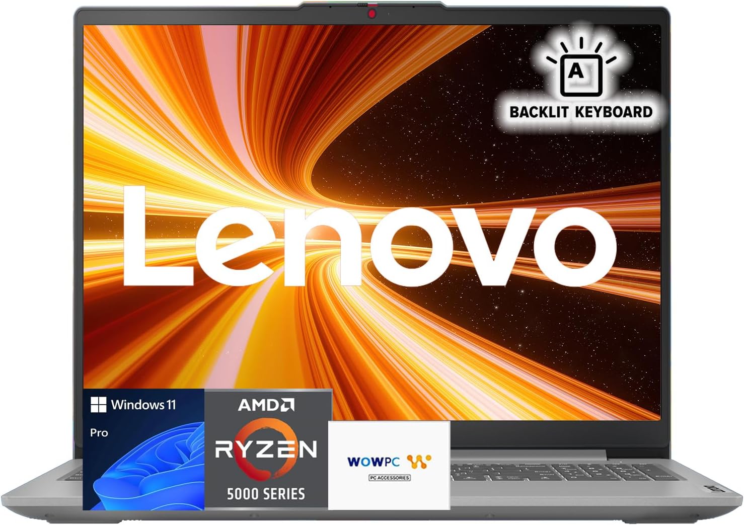Lenovo IdeaPad Slim 3 Business Laptop, Backlit Keyboard, Ryzen 5 5625U (Beats i7-1355U), 15.6" FHD LED Display, 16GB RAM, 2TB PCIe SSD, SD Card Reader, WiFi 6, Windows 11 Pro, WOWPC Recovery USB