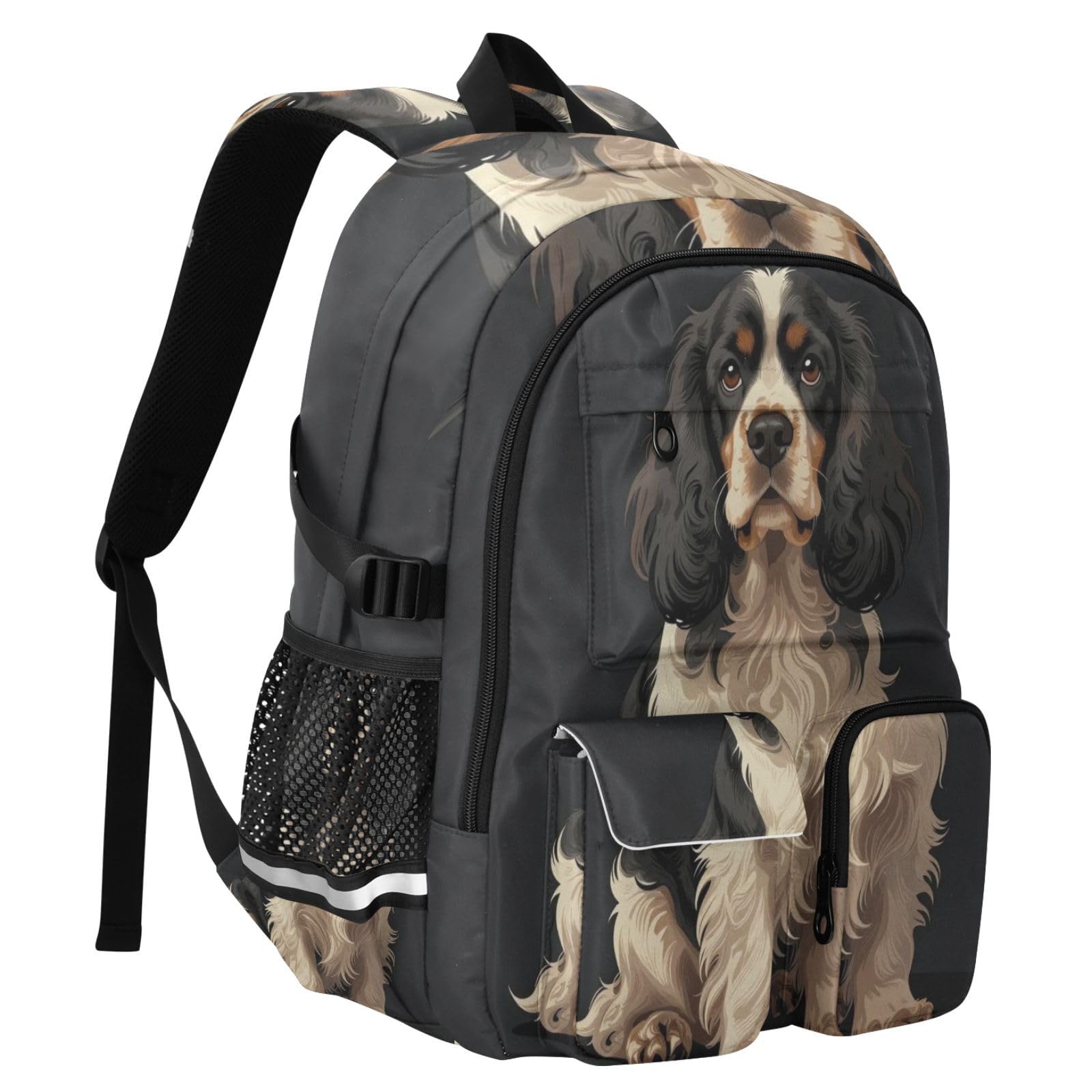 Zaini per computer portatile, borsa da lavoro universitaria con cane, 44,5 cm