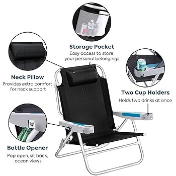Amazon.com : ICECO Backpacking Beach Chairs for Adults, 5