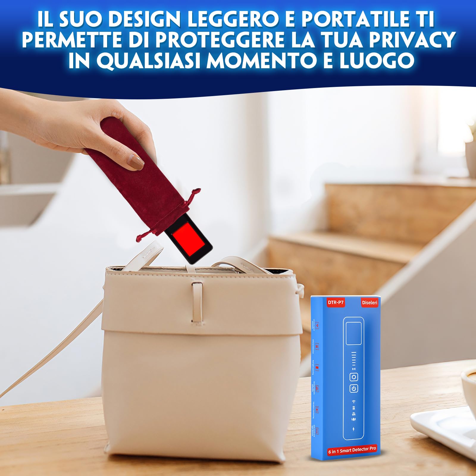 Detectores de Cámara Oculta 5 in 1, GPS Detector de Dispositivo Oculto, Detector de Errores, Detector Antiespía, Detector de Señal RF, per Casa, Hotel, Ufficio | Sicurezza Antispia
