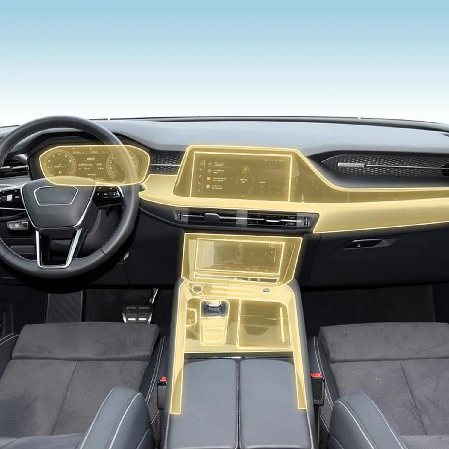 Film PPF Audi Q6 e-tron protection de peinture TPU prédécoupé intérieur 2022-2024