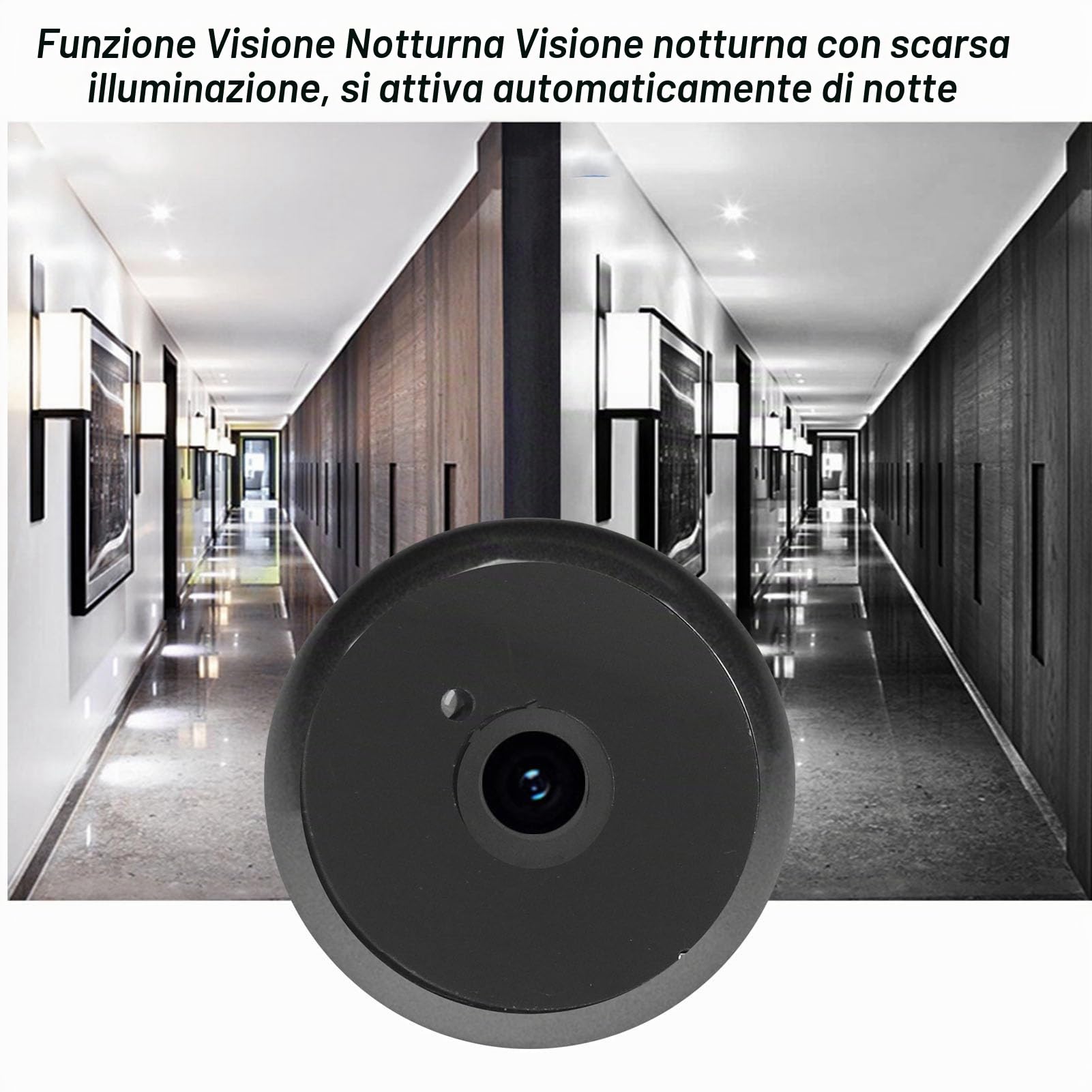 Telecamera Spioncino, Obiettivo 1080P 2MP, Videocitofono, Batteria 1400mAh, Rilevamento Movimento per di Sicurezza Domestica