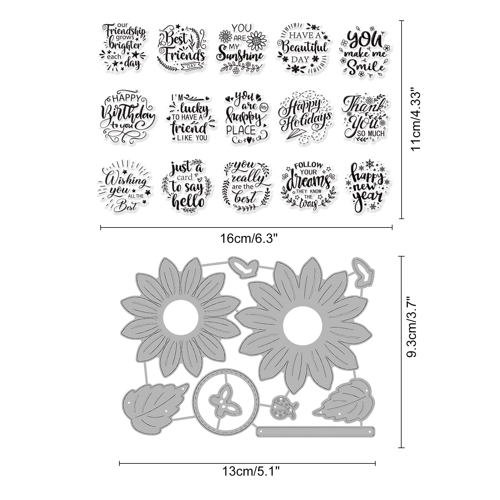 DPKOW 126 stuks Duitse kerststempel, vrolijke kerststempels, siliconen stempels voor doe-het-zelf kaarten, scrapbooking, knutselen, kerstman, kerstboom, sneeuwvlok, sneeuwpop, hart, ster, enz