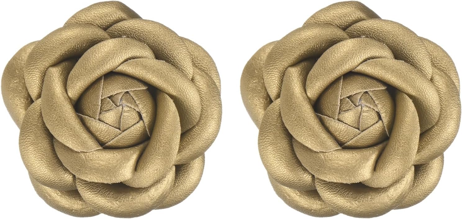 M METERXITY Decorative Rose Shoe Clips, Faux Leather Removable Fashion Flower Shoe Clips Buckle for Women Dress/Shoes/Heel