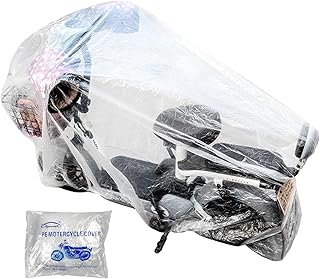 Clear Motorcycle Cover | Motorbike Scooter Covers | Tear Proof All Season Heat Resistant Motorcycle Rain Cover for Weather...