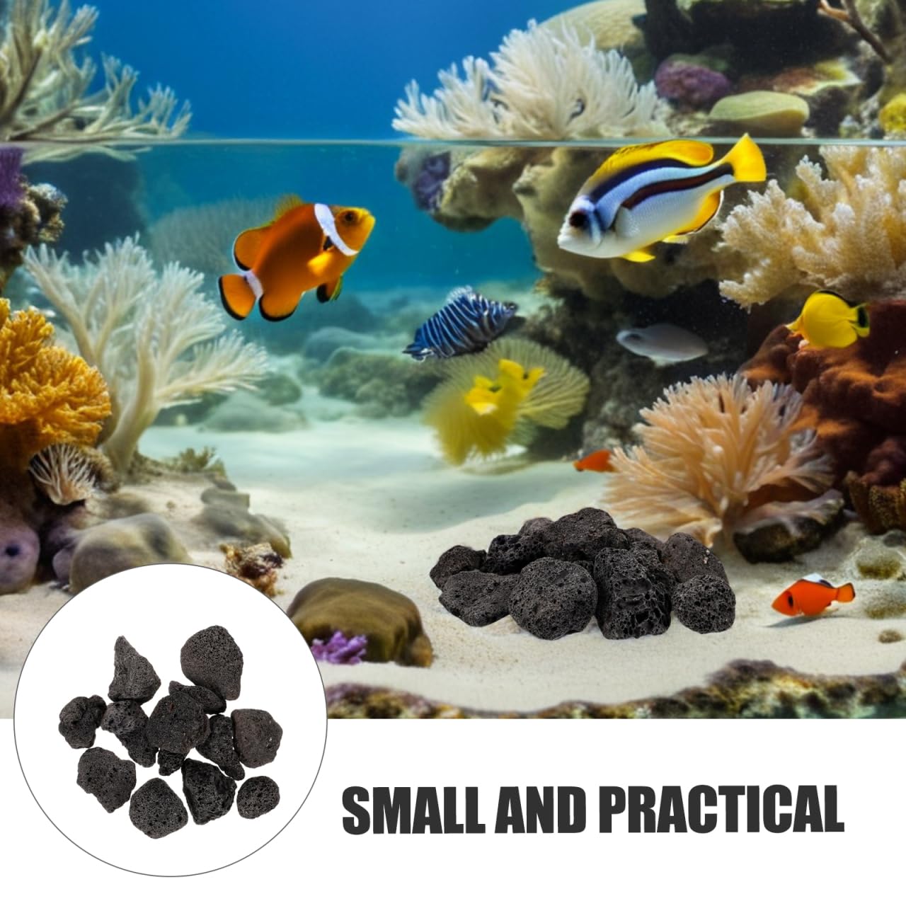 Yardenfun Rocas VolcáNicas Naturales Para Plantas En Macetas DecoracióN De JardíN Relleno De JarróN Y Acuario Piedra VolcáNica Para Peces Artesanía De Piedra 300G Paquete