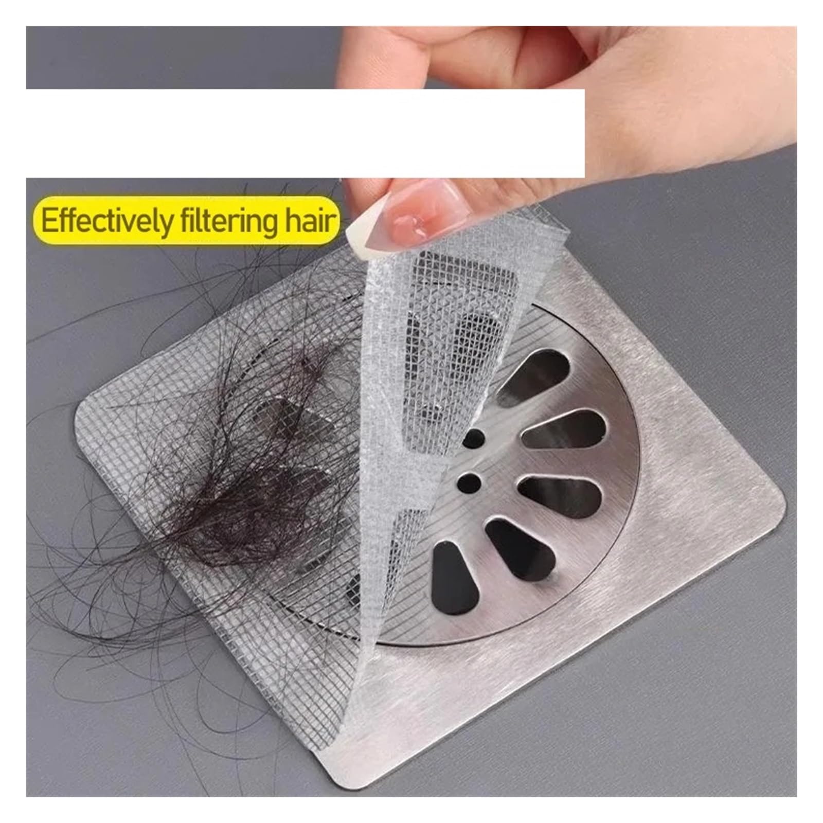 10/30/50 Pegatinas De Drenaje For Atrapar El Pelo, Malla De Baño For Atrapar El Pelo, Filtro De Ducha For Lavabo De Baño, Filtro De Desagüe De Ducha.(50PCS)