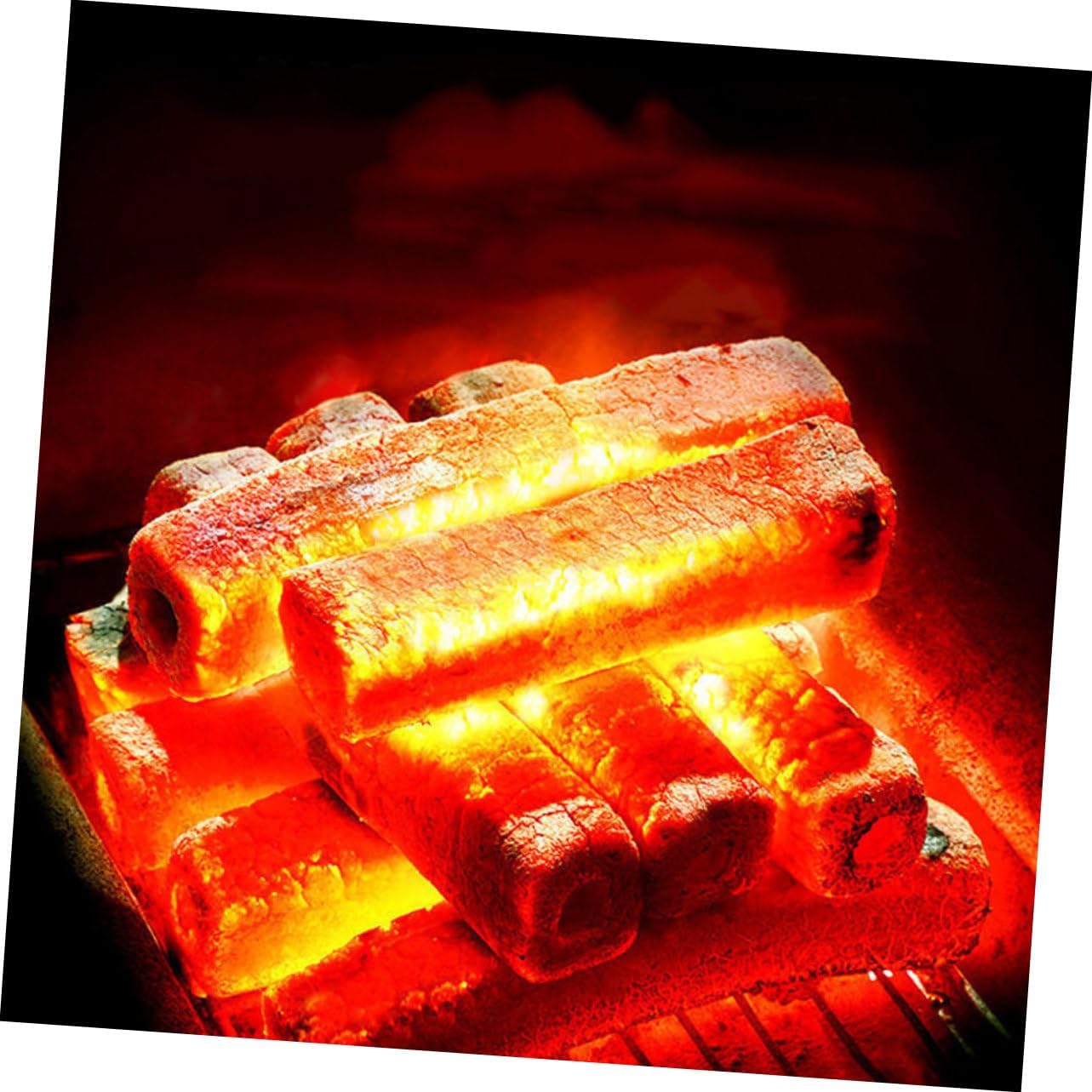 5pcs Multi-use Charcoal Tablets Bamboo Charcoal for Camping and Indoor Use Lightweight Fire Starter for BBQ and Outdoor Cooking