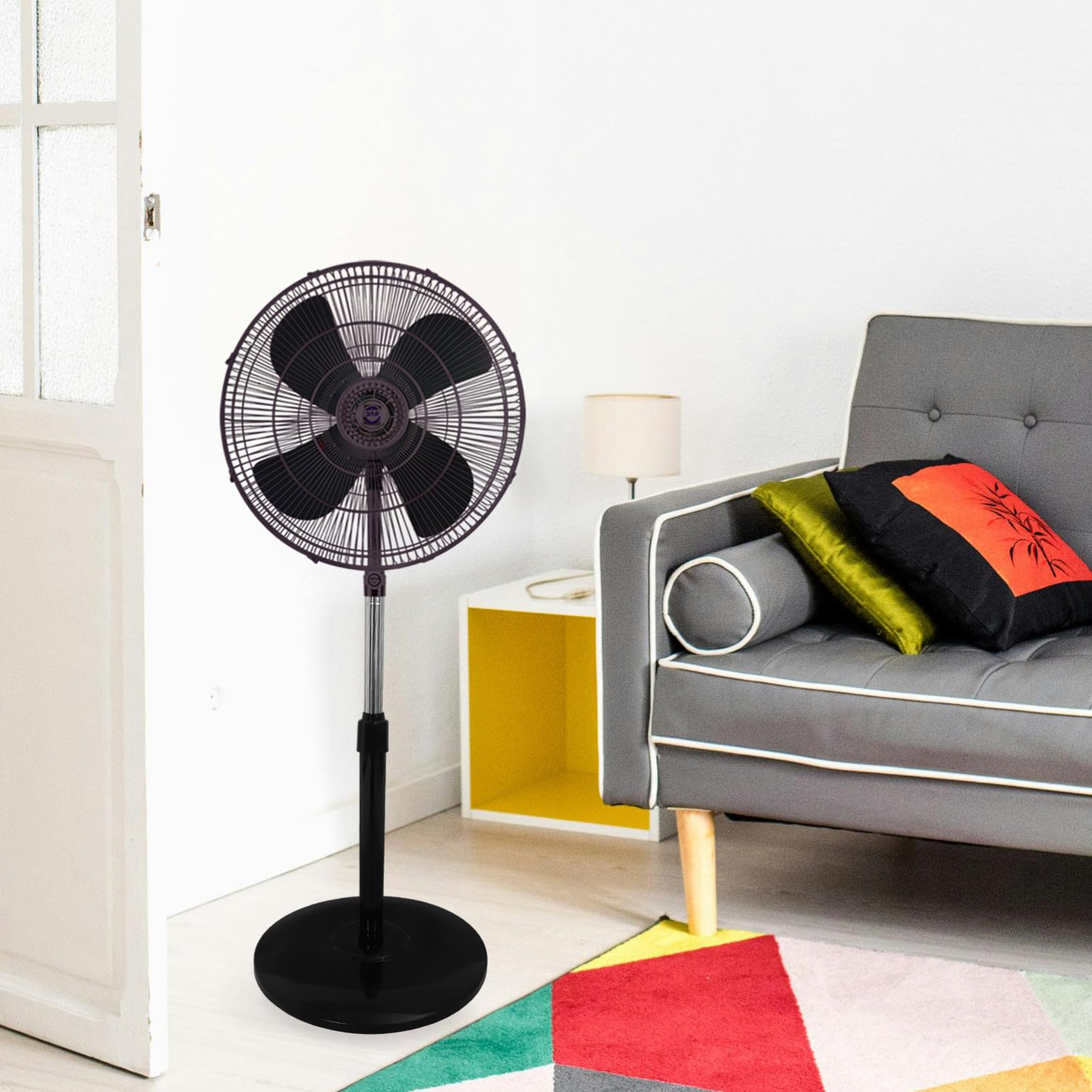Garneck Asta Regolabile per Ventilatore con Base Stabilizzante per Ventilatori Elettrici Regolabile per Uso e Ufficio Facile Installazione e Sicurezza Garantita