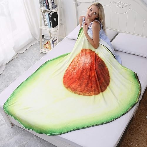 CASOFU Manta de aguacate, linda manta de dibujos animados con alimentos y frutas, suave y cómoda, manta redonda gigante para niños y adultos disponible en Yaxa Venezuela