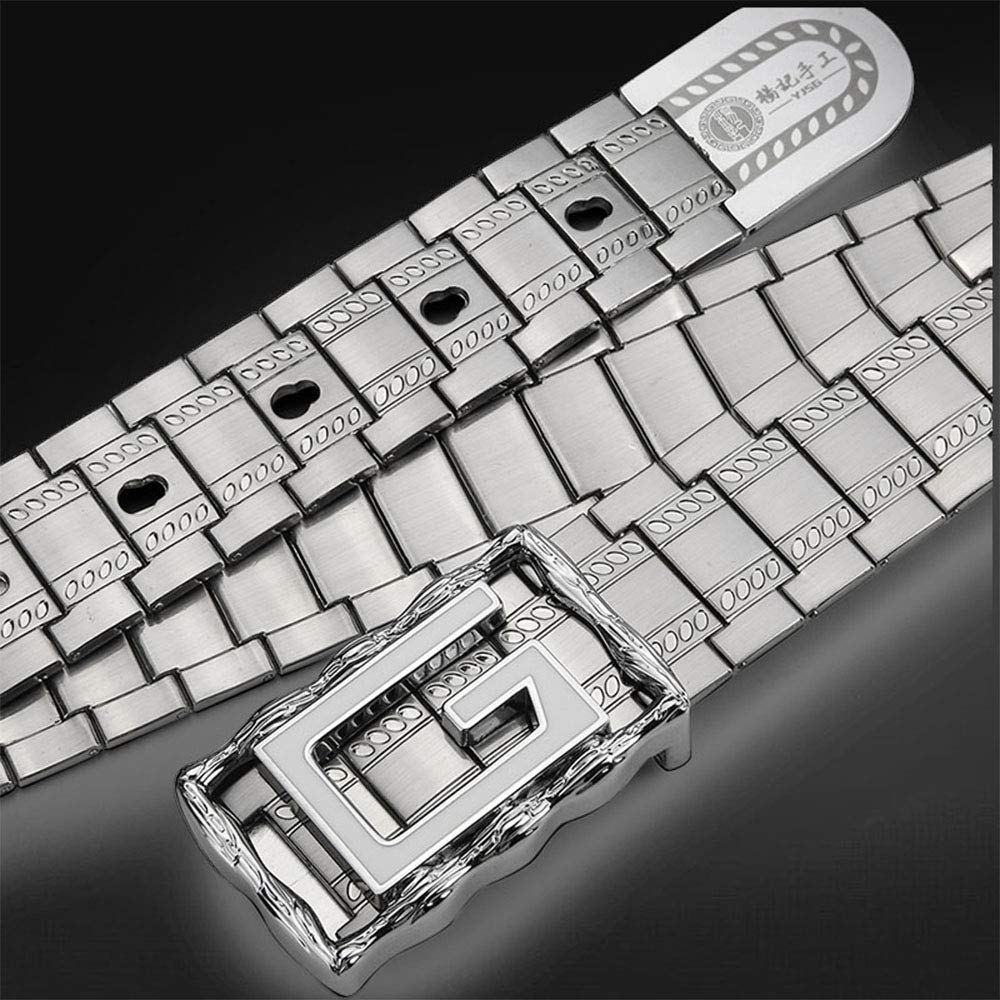 KSTYLE Ceinture Métallique Hommes Autodéfense en Métal Chaîne - Fitness Jeunesse Sauvage Longue Plein Air, 125 cm