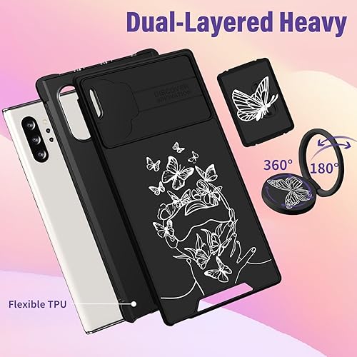 Miniatura 5 de para Samsung Galaxy Note 10 Plus Funda para Teléfono - Linda Cubierta de Mariposa para Mujeres y Niñas, Diseño Estético para Niña Linda, Mariposa