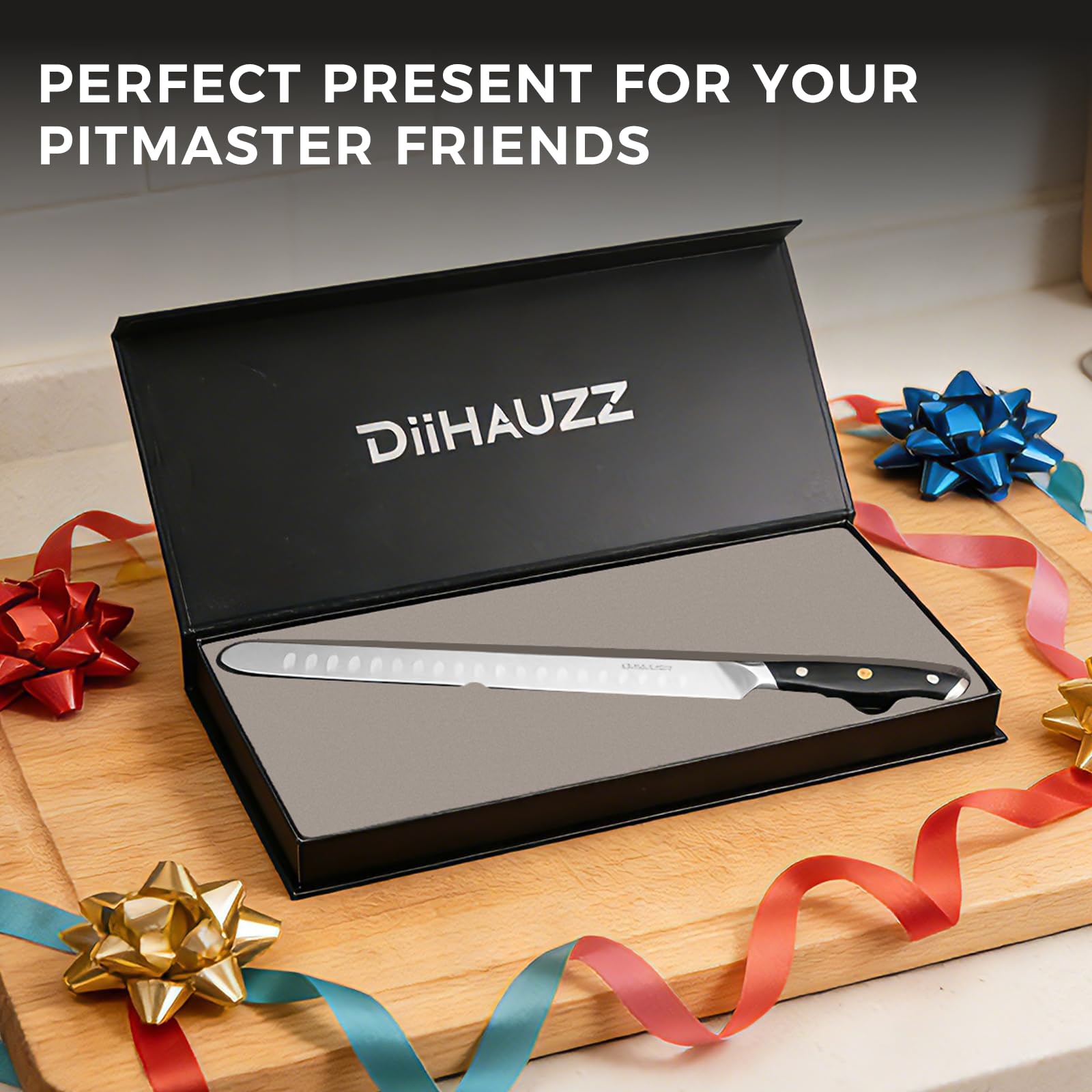 DiiHAUZZ Brisket Knife, 12 Inch Carving and Slicing Knife for Meat — Amazon image 8