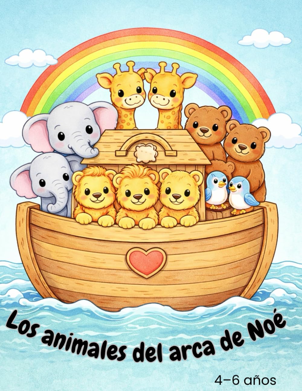 Los Animales del Arca de Noé | Libro para Colorear: Libro para colorear infantil con parejas de animales | Para niños de 4 a 6 años