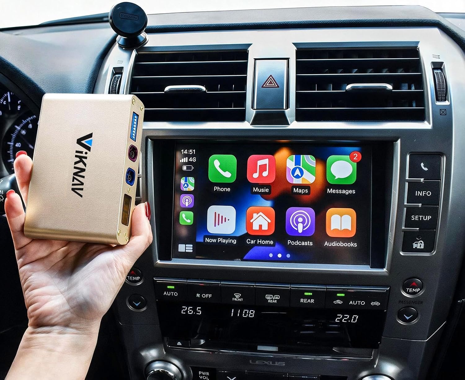 Linux System for Lexus GX460 2014 2015 2016 2017 2018 2019 2020 2021 Wireless CarPlay Android Auto Mirror Link Support for Original Car Radio Function Reverse Camera