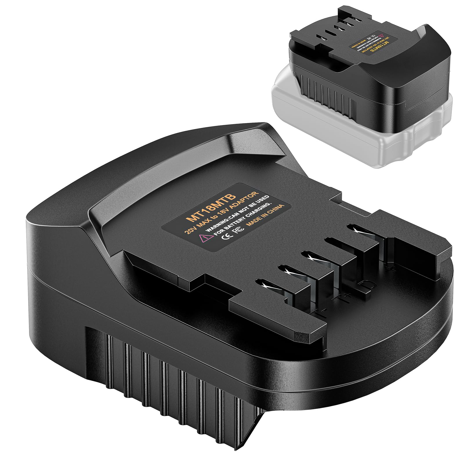 Aikeec Adaptador de Batería Compatible con Makita 18V Li-Ion, Convertidor para Herramientas Eléctricas Metabo 18V (Solo Herramienta, No Compatible con Serie HPT y baterías LiHD)