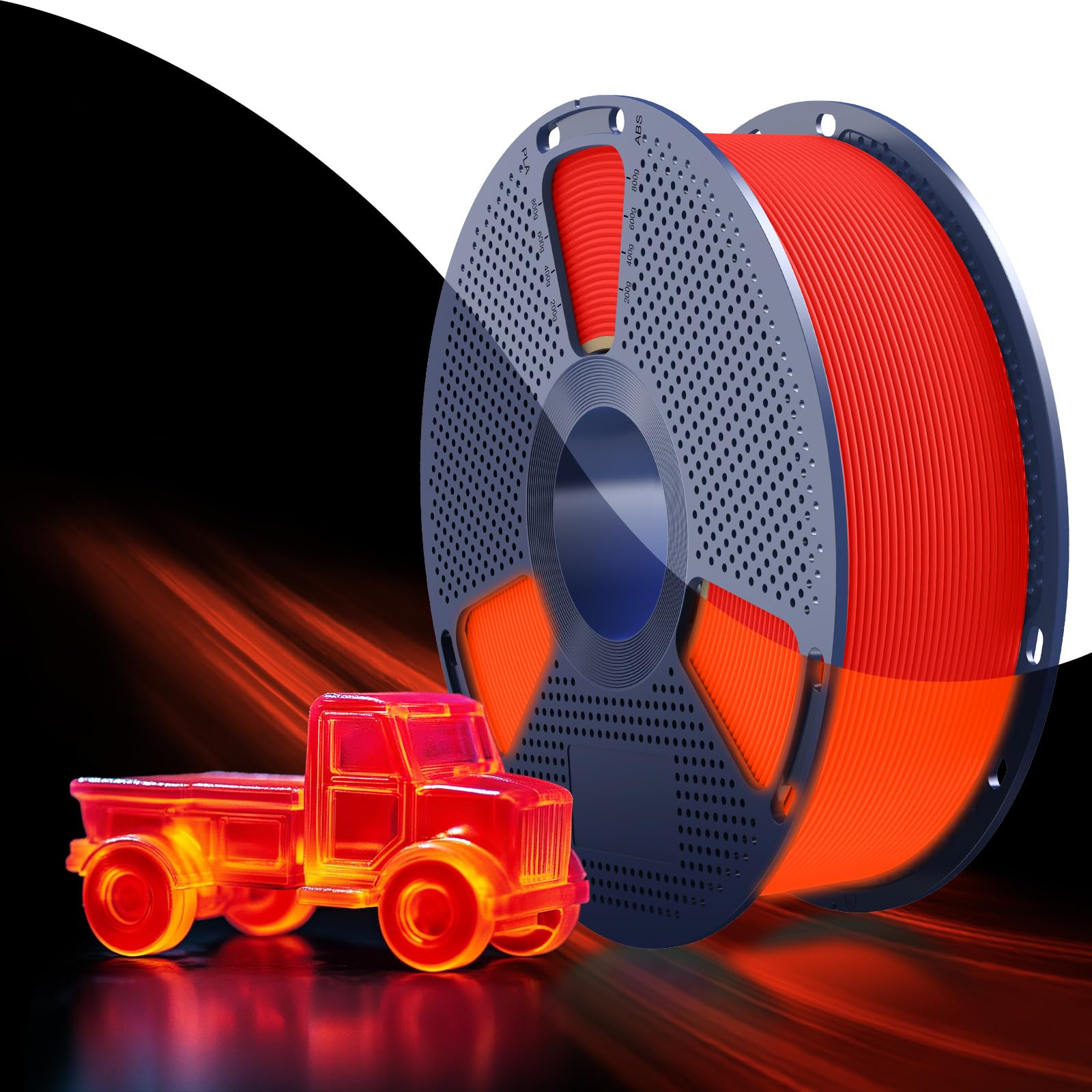 SUNLU PETG Glow in Dark Filament,1kg(Red,Glow Red)