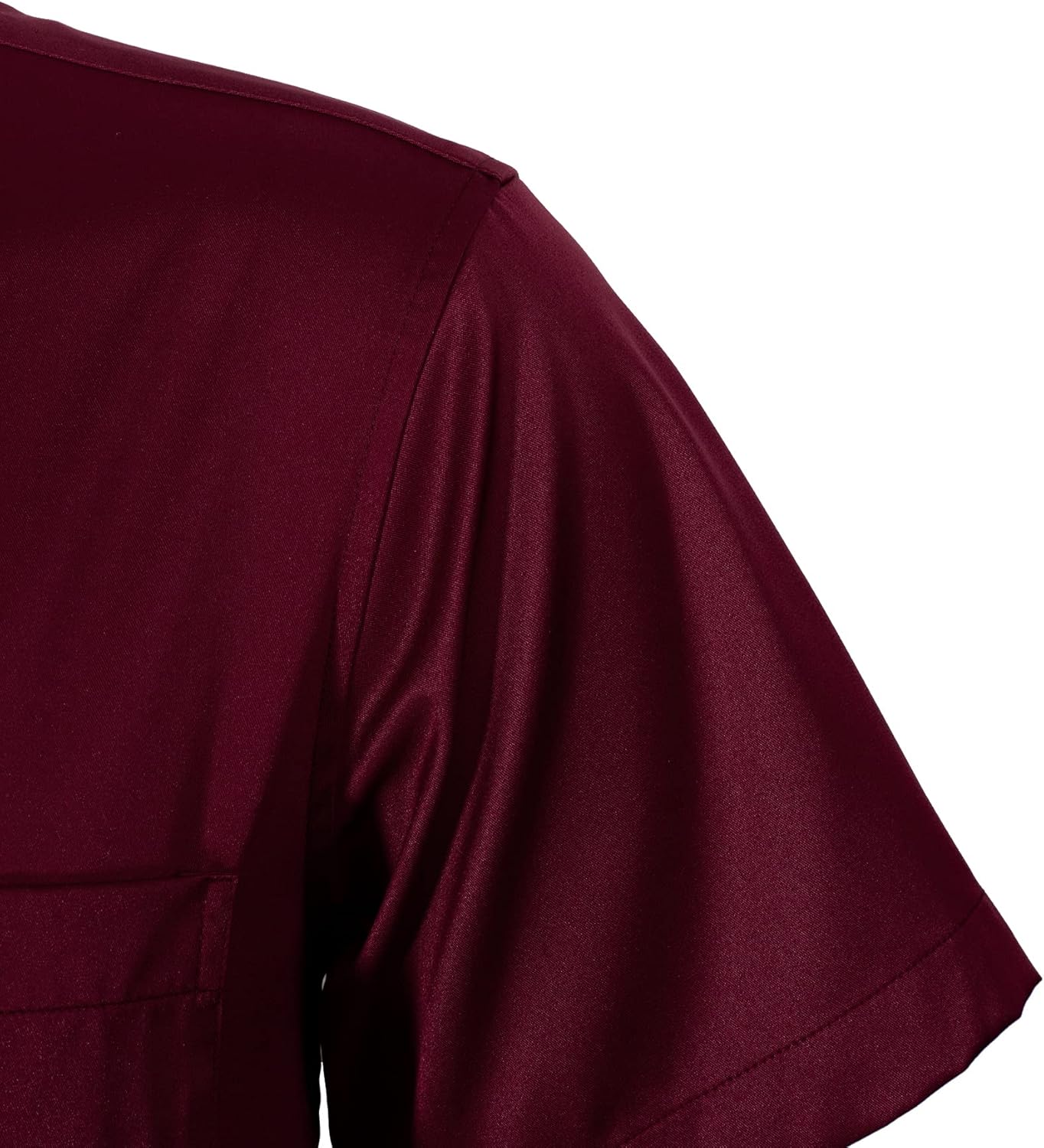 Alimens & Gentle Mens Short Sleeve Dress Shirts Wrinkle Free Solid Casual Button Down Shirts with Pocket - Image 4