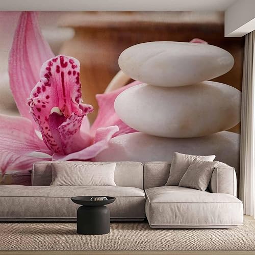 Miniatura 2 de artgeist Mural de pared de orquídea de 96 x 76 pulgadas, papel tapiz autoadhesivo para despegar y pegar, extraíble, grande, decoración de pared,